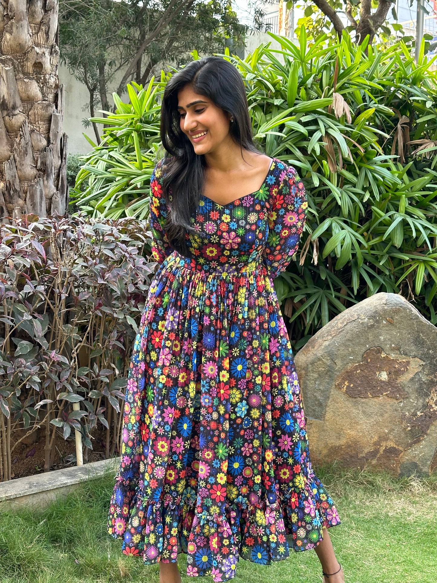 The Black Floral Frock