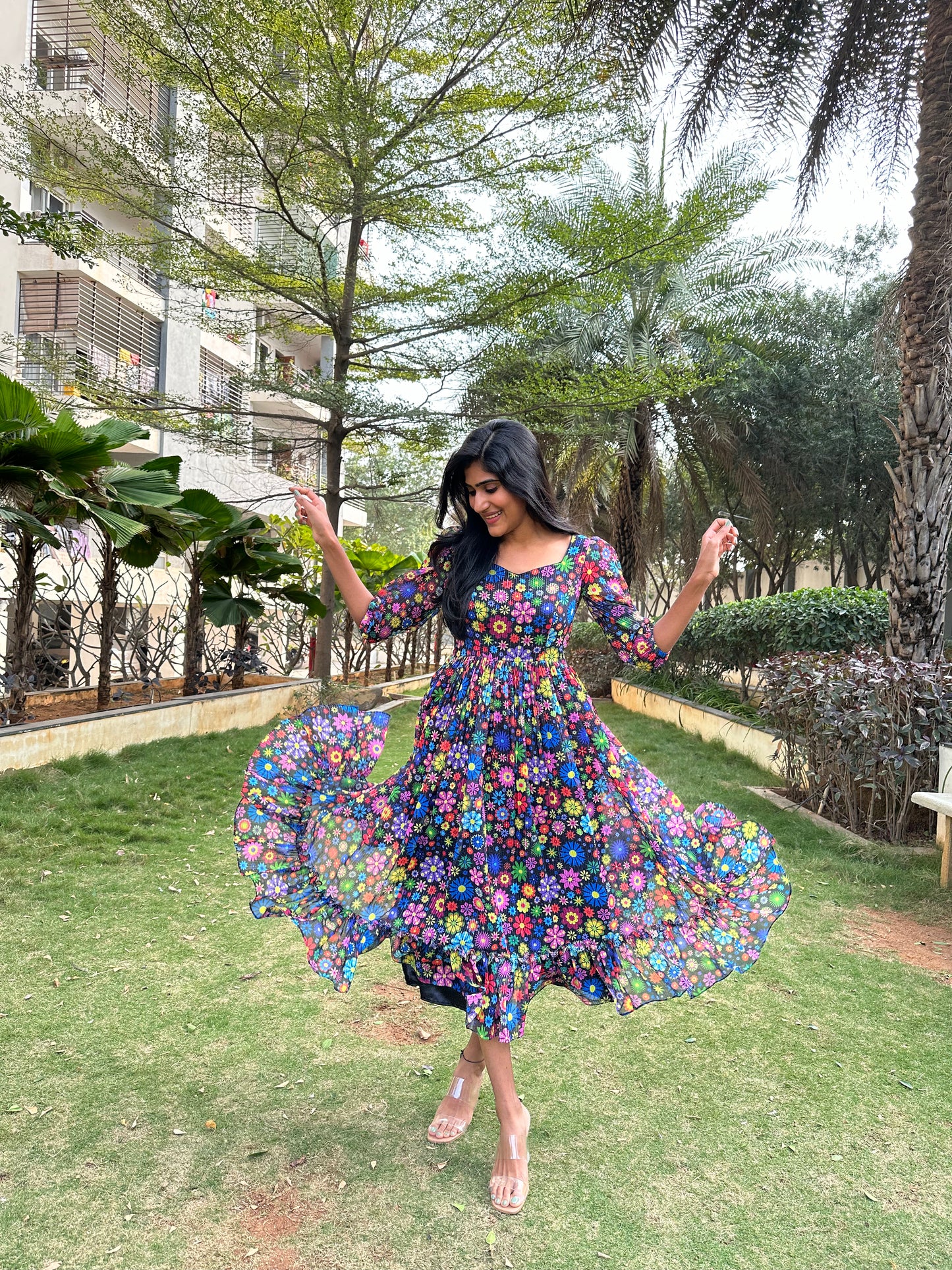 The Black Floral Frock