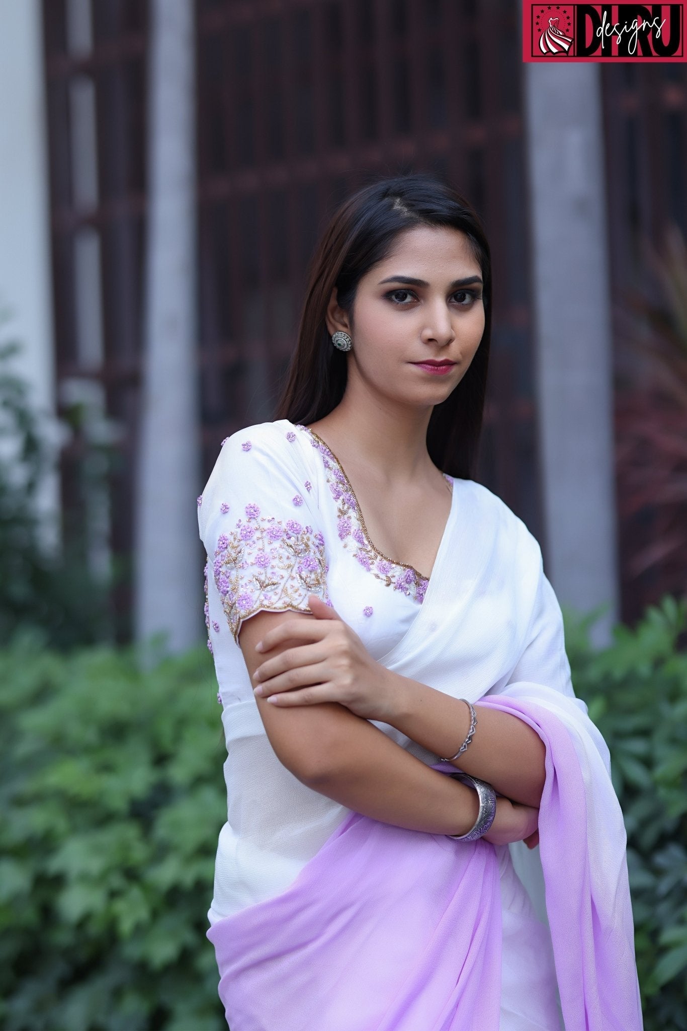 Lavender ombré saree - Dhru Boutique and Fabrics