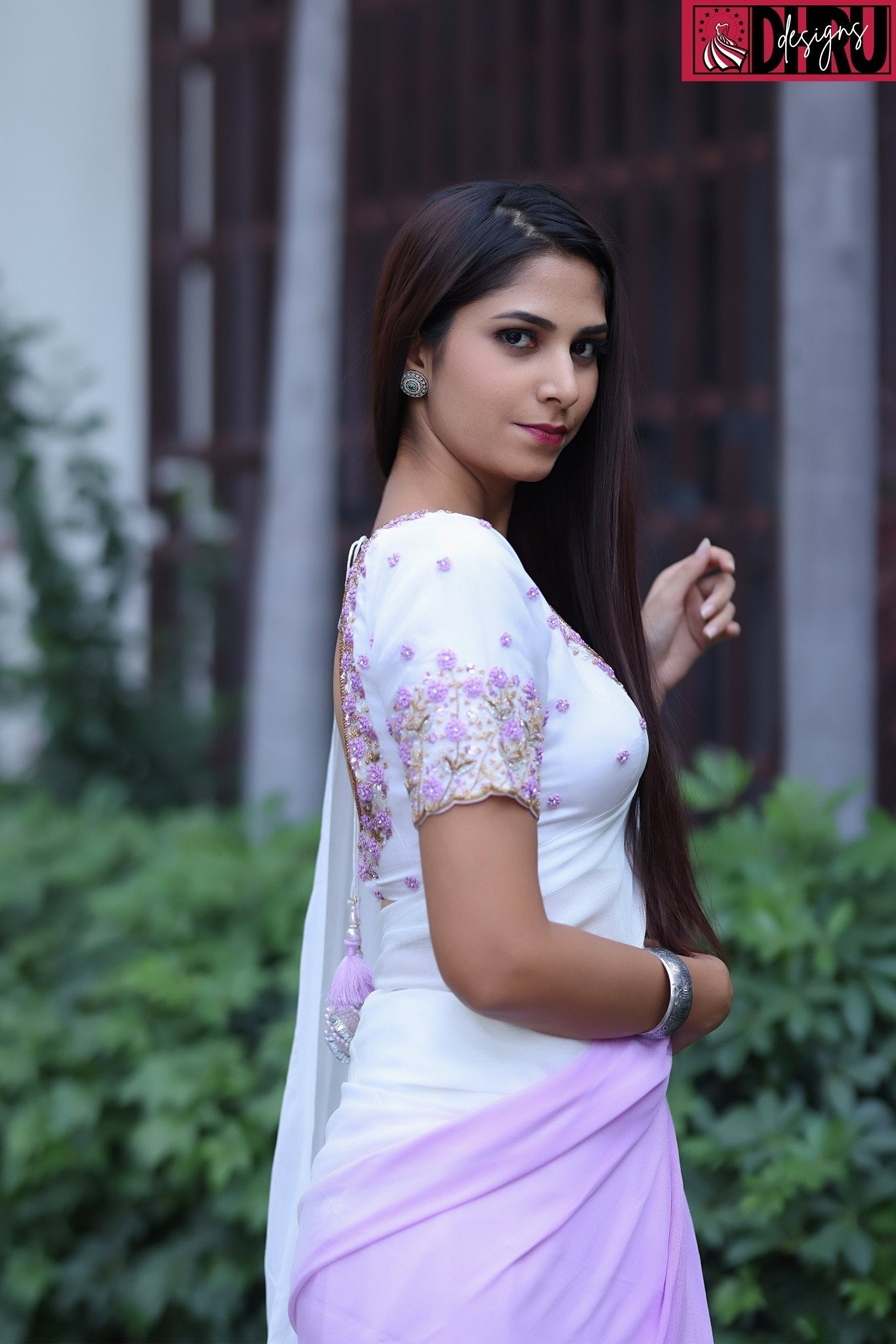 Lavender ombré saree - Dhru Boutique and Fabrics