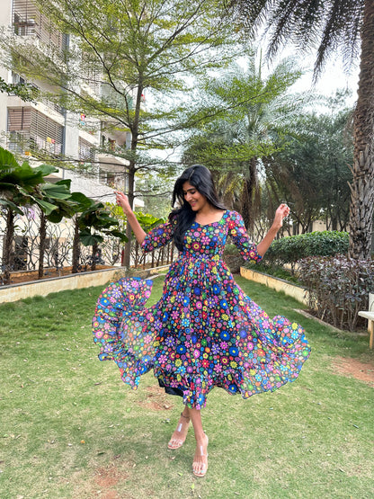 The Black Floral Frock