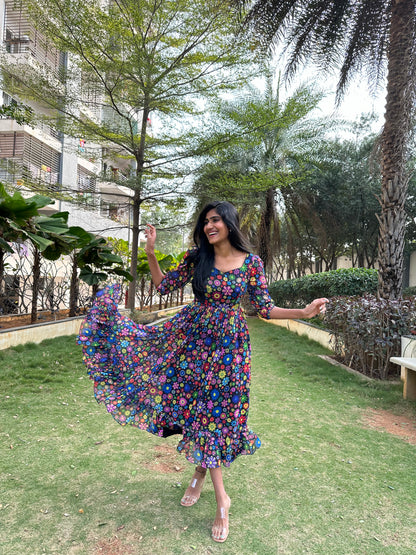 The Black Floral Frock