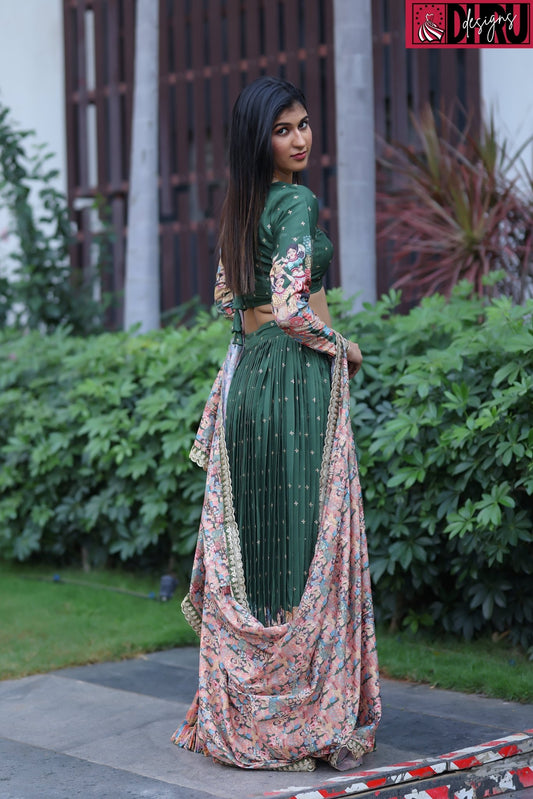 Kalamkari print lehenga - Dhru Boutique and Fabrics