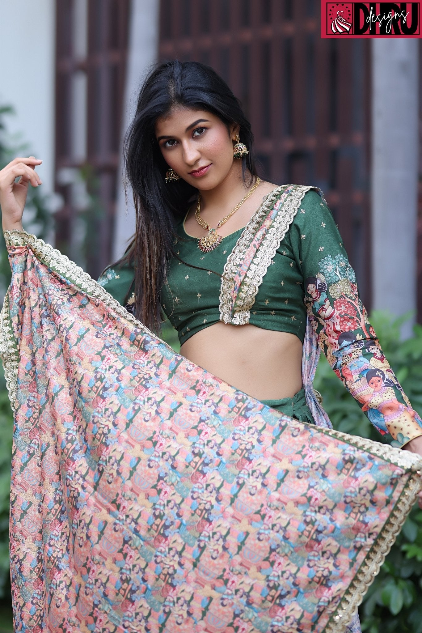 Kalamkari print lehenga - Dhru Boutique and Fabrics